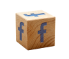 Würfel mit Facebook-Logo